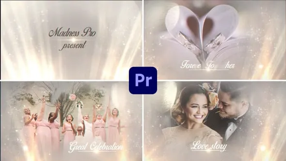 高端大气优雅晚会庆典仪式包装浪漫婚礼视频相册PR模板下载 Wedding Romantic Love Slideshow