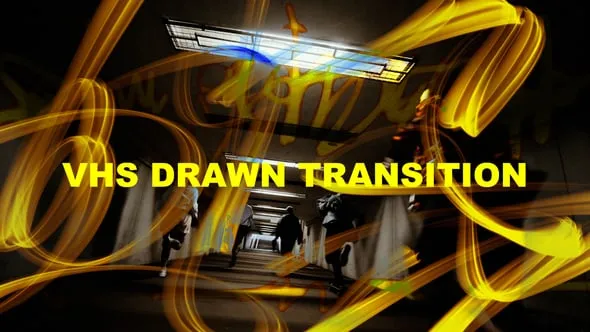 10个流行VHS手绘电影过渡效果PR模板 VHS Drawn Transition
