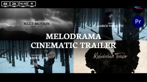 动作大片悬念情节剧电影预告片PR模板 Melodrama Cinematic Trailer