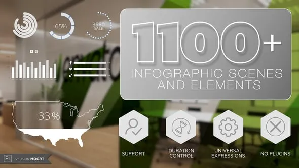 1100+适用各种社交媒体场景的信息图表元素PR模板 1100+ Infographic