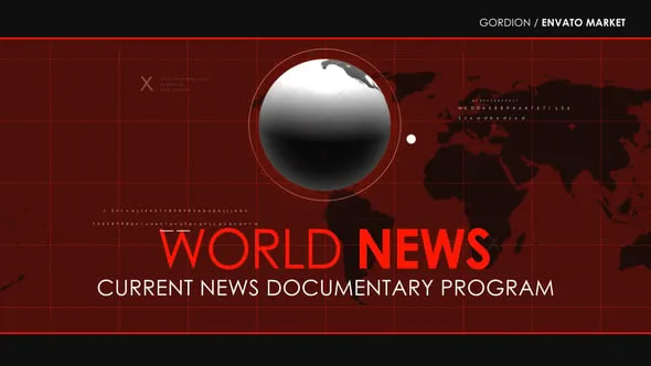 突发新闻介绍体育广播新闻片头-PR模板 World News V2