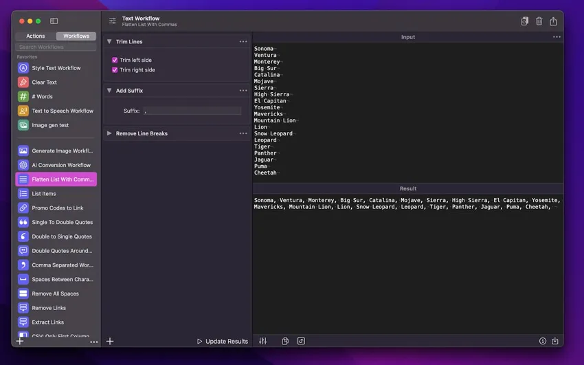 Text Workflow v2.3.0激活版 Mac文本转换软件